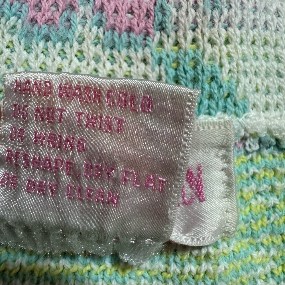 Vintage Snapdragon Floral Pastel Boatneck Sweater, Size Small - Picture 7 of 10
